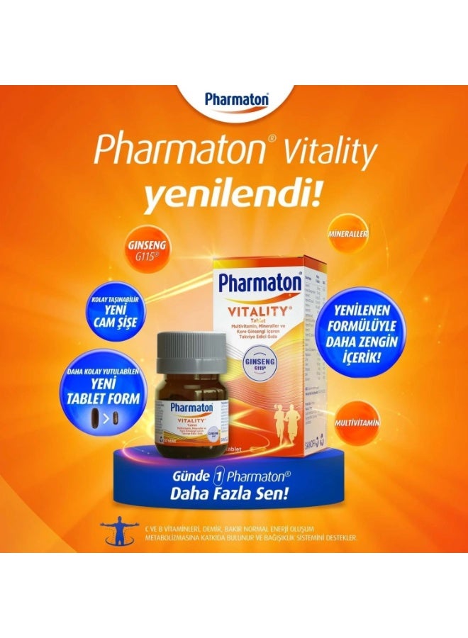 فارماتون فيتاليتي، فيتامينات متعددة يومية، جينسنغ G115، 60 قرصًا للطاقة والمناعة - Image 2